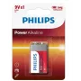 Ühekordne patarei Philips Power Alkaline Battery 6LR61P1B/10