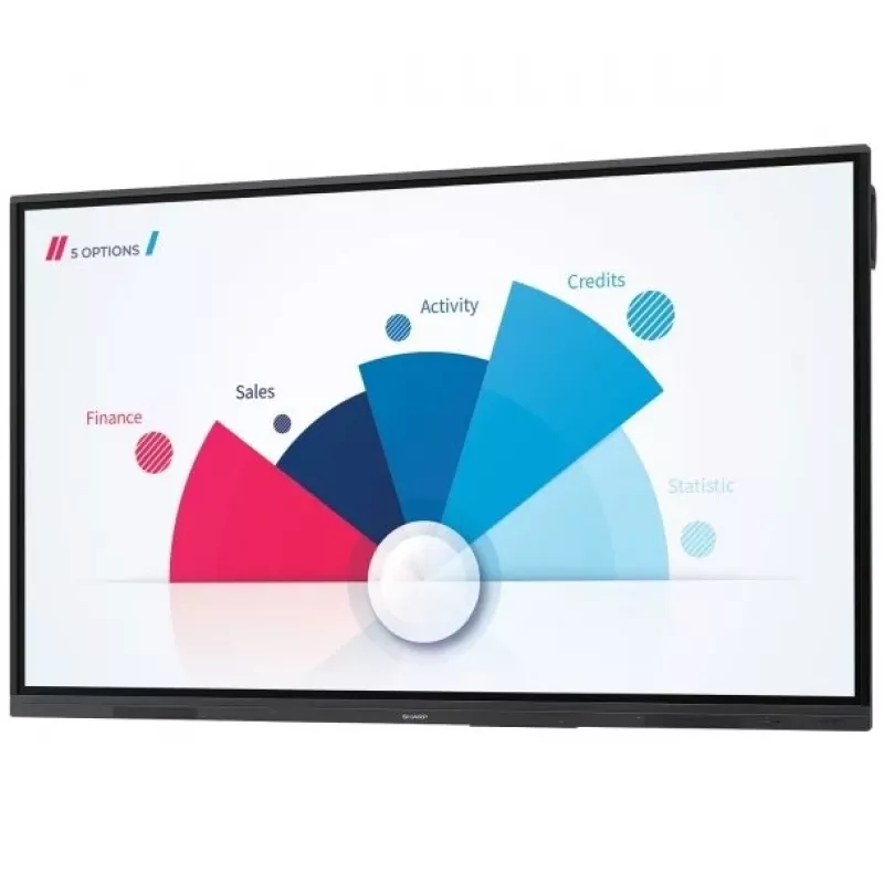 Sharp PN-L752B interaktiivne tahvel 190,5 cm (75 tolli) 3840 x 2160 pikslit Puutetundlik Must