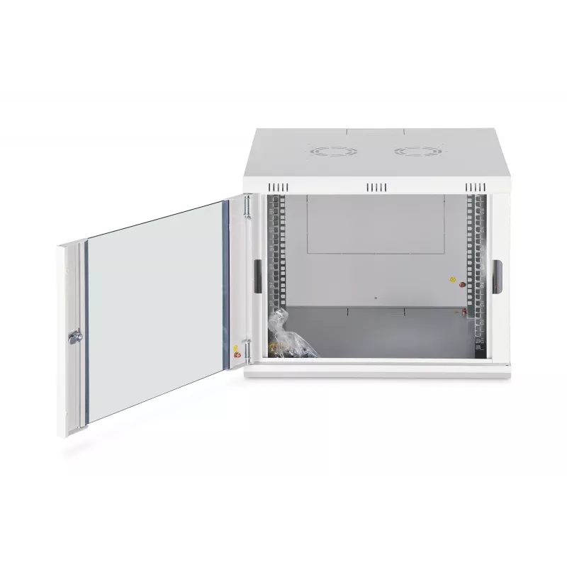Seinale kinnitatav 19-tolline riiulikapp DIGITUS Dynamic-N DN-37106 — 9U, 600x600 mm, IP20, võtmelukk