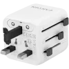 Reisiadapter CANYON OnTour One EU UK US AUS valge (CNS-TA1005W) – universaalne pistiku teisendus EL/ÜK/USA/AUS jaoks