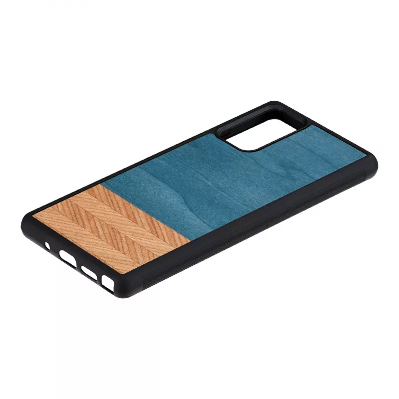 Nutitelefoni ümbris man and wood Galaxy Note 20 teksariie must — kaitsev teksastiilis kaas