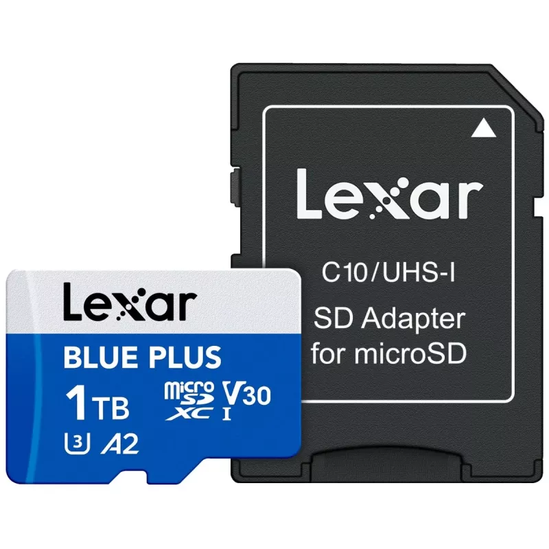 Mälukaart microSD 1TB C10 A2 U3 V30 170MB/s Blue Plus
