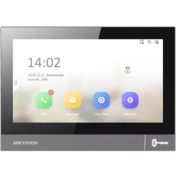 Video intercom indoor unit Hikvision DS-KH8381-WTE1 7 inch 1024x600, PoE, Wi‑Fi, MicroSD