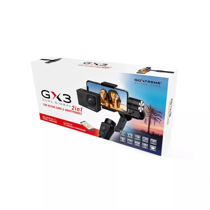 GoXtreme GX3 55243 3-teljega gimbal-stabilisaator, kerge kaasaskantav kaamerate ja action-kaamerate jaoks
