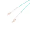 Patchcord LC/UPC-LC/UPC duplex 5 m — Extralink OM3 multimode, 3 mm FTTH, aqua