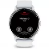Nutikell GARMIN Venu 3 — 1,4-tolline AMOLED, 45 mm korpus, GPS, Wi‑Fi, 8 GB, hõbedane/valge, silikoonrihm