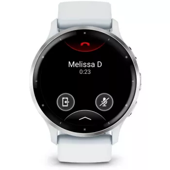 Nutikell GARMIN Venu 3 — 1,4-tolline AMOLED, 45 mm korpus, GPS, Wi‑Fi, 8 GB, hõbedane/valge, silikoonrihm