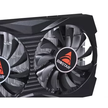 Diskreetne graafikakaart BIOSTAR GeForce GTX 1050 4 GB GDDR5, 1455 MHz boost, 128-bitine, PCIe 3.0, 2 ventilaatorit