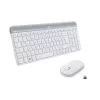 Logitech Slim Wireless Combo MK470 - klaviatuuri-hiire komplekt - juhtmevaba - 2,4 GHz - hispaania keel - valkjas (920-009199)