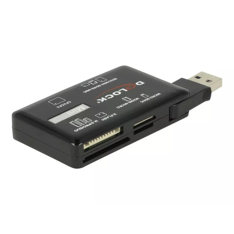 DeLOCK SuperSpeed USB-kaardilugeja CF SD Micro SD MS M2 xD 5 Gbps