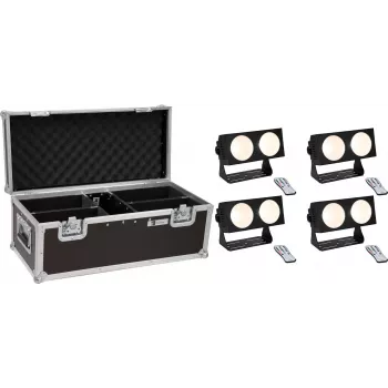 LED-valgustikomplekt EUROLITE CBB-2 COB WW 4× koos kandekotiga