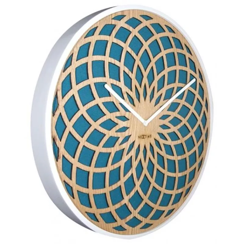 NeXtime klok 3149tq Sun Large, Ø50 cm, Seinale, Türkiis