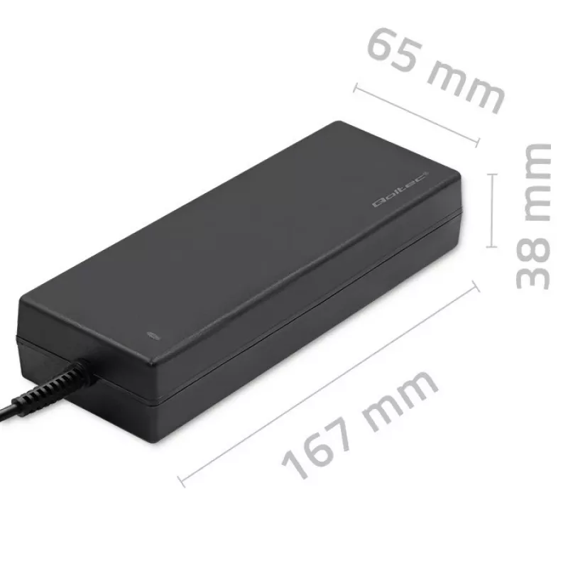 Qoltec 120W lauaarvuti toiteplokk | 12V | 10A | 5.5*2.5 | + toitekaabel