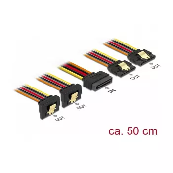 Internal power kaabel DeLOCK 60152 0.5 m 4 x SATA 15-pin