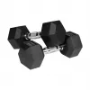 REBEL ACTIVE kummikattega malmist hantlid 2x8 kg