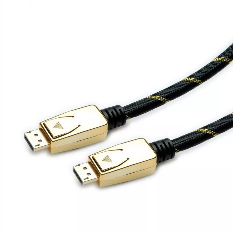 ROLINE 11.04.5920 DisplayPort-kaabel 1 m Must - Kuldne (11.04.5920)