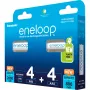 Laetavad akud Panasonic Eneloop AA 2000 mAh (4 tk) ja AAA 800 mAh (4 tk), Ni‑MH, 1,2 V, 8 tk