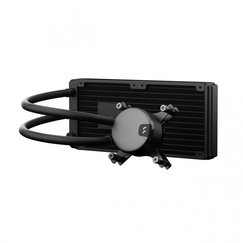 Universaalne vedelikjahutus Fractal Design Lumen S24 v2 RGB — 240 mm radiaator, 120 mm RGB-ventilaatorid, must