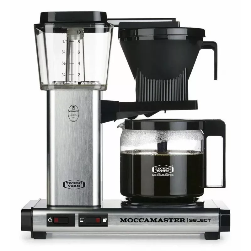 Tilgakohvimasin MOCCAMASTER KBG 741 — 1,25 L veepaak, 10-tassiline kann, 1520 W, roostevaba teras/must