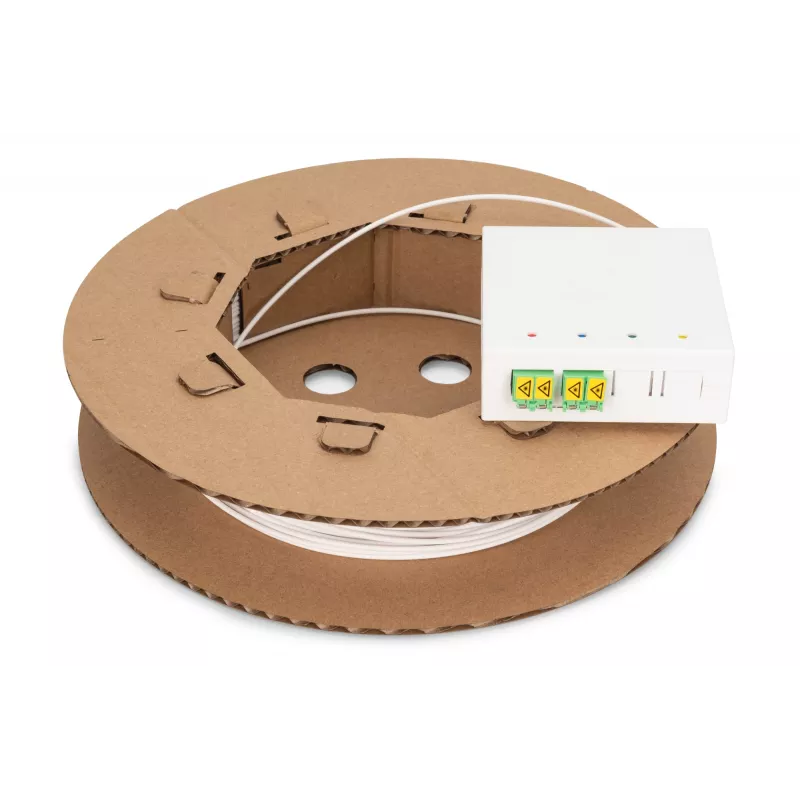 DIGITUS Fttx paigalduskomplekt eelmonteeritud 4-kiuliste LC/APC pistikutega 70m 9 µm