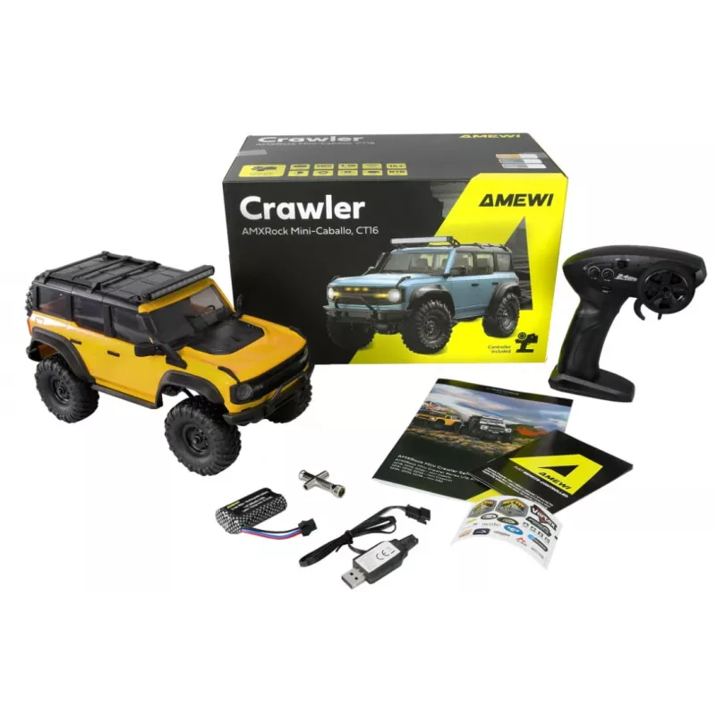 RC roomik Amewi Mini-Cabalo AMXRock 4WD 1:16 RTR, elektriline, sõiduvalmis