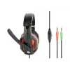 Juhtmega mänguri peakomplekt GEMBIRD GHS-03 — 20–20000 Hz, 2 m kaabel, 250 g, must/punane