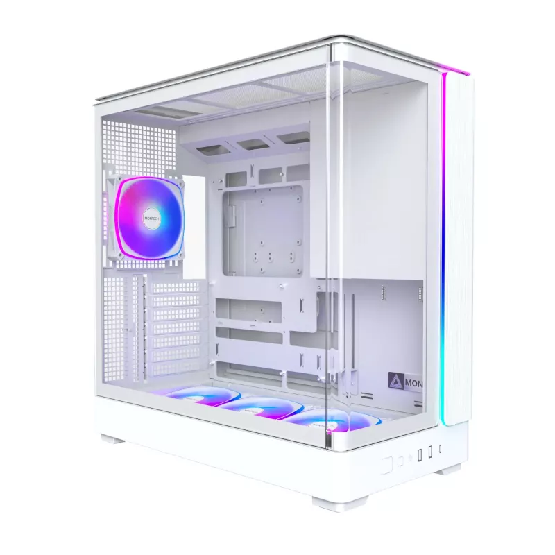 PC Case Montech KING 45 PRO (W) — Micro ATX / Mini-ITX Valge midi tower