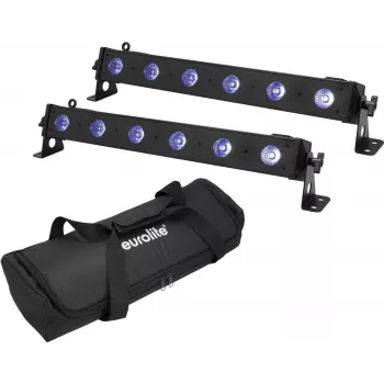 LED-ribavalgusti EUROLITE LED BAR-6 QCL RGB+UV komplekt 2 tk — lava-/arhitektuurivalgustus, RGB + UV LED-id