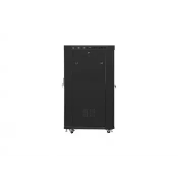 Põrandakapp 19 tolli 22U 800x1000 klaasustega LCD (lamepakend) V2 must