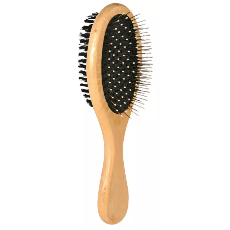 Dog Brush Trixie 2315 Wood double-sided nylon bristles, wooden handle, 225×55 mm