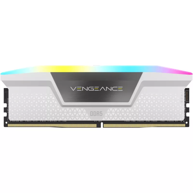 DIMM 32 GB DDR5-6400 (2x 16 GB) Dual-Kit, mälu valge, CMH32GX5M2B6400C32W, Vengeance RGB, INTEL XMP