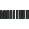 Padrunivõtmete komplekt Bosch PRO 1/2 tolli 9-osaline, sügavad mustad padrunid
