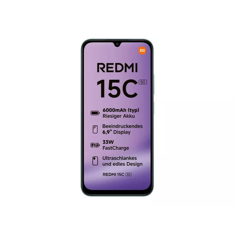 Xiaomi Redmi 15C 5G - 5G nutitelefon - Dual-SIM - RAM 8 GB / sisemälu 128 GB - microSD pesa - 6,9 tolli - 1600 x 720 pikslit (120 Hz)