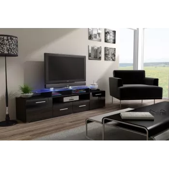 Cama TV-alus EVORA 200 wenge/must läikiv