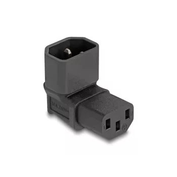 DeLOCK võrguadapter IEC 60320 C14 C13 pistikupessa 10 A 90° must 80472