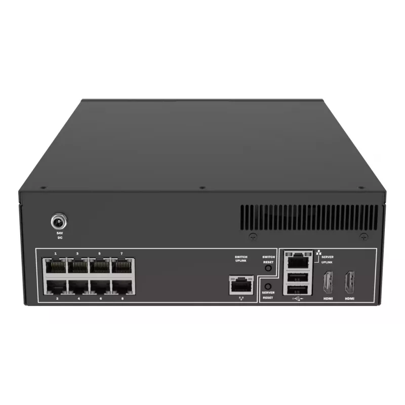 Võrgusalvesti AXIS S2208 Mk II 8-kanaliline, 4 TB HDD, SATA, max 7680×4320, IEEE 802.3at, must