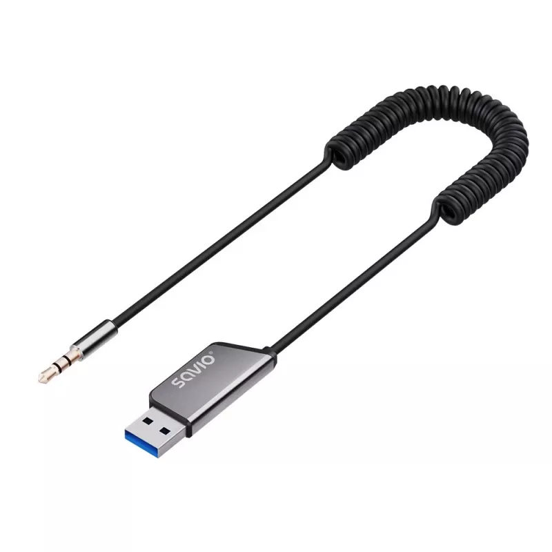 Savio TR-16 saatja AUX-adapter käed-vabad funktsiooniga, Bluetooth 5.3, Google Assistant/Siri