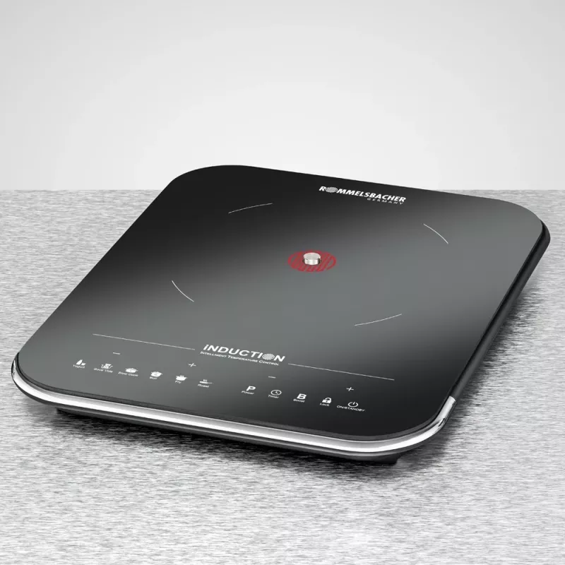 Induktsioonpliit Rommelsbacher CTS 2000/IN 1-tsooniline puutetundlik juhtimine, raamita klaaskeraamiline pind, 145–220 mm tsoon