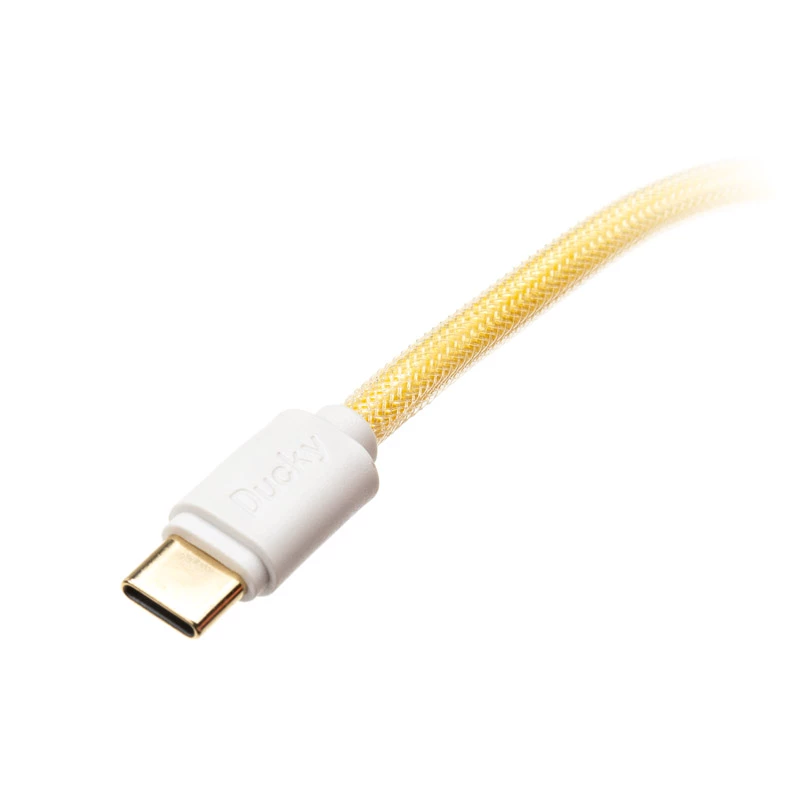 Ducky Premicord Afterglow spiraalkaabel, USB Type-C - Type-A - 1.8m