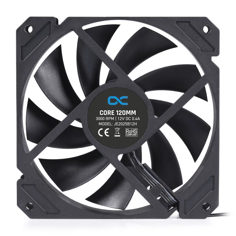 Ventilaator Alphacool 12 cm 3000 RPM 7,83 mmH2O Kahe kuullaager Must 120x120x25 mm