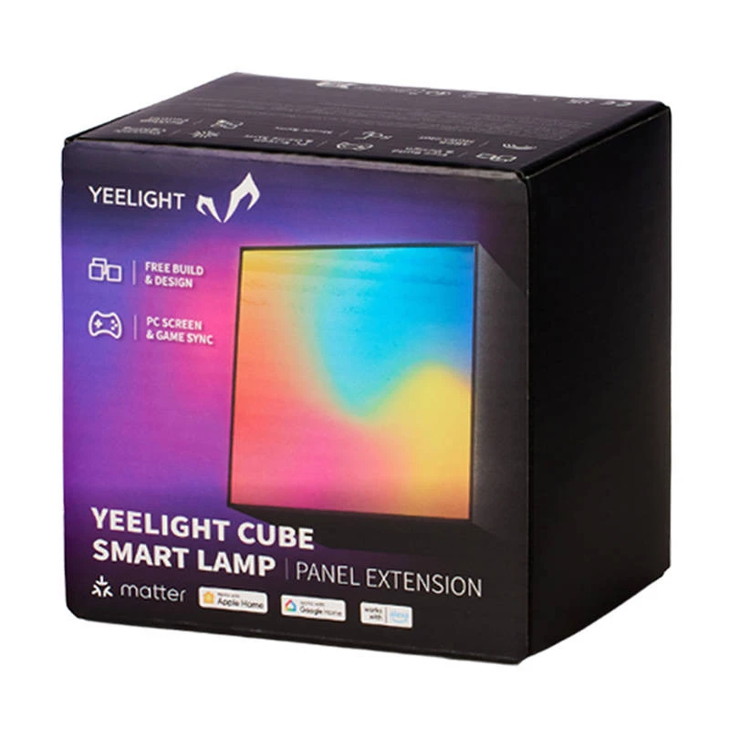 Nutikas laualamp Yeelight Cube Must — Wi‑Fi/Bluetooth, Mitmevärviline, 75×75×75 mm, 100–240 V