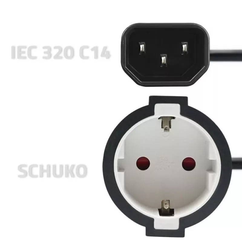 Toiteadapter QOLTEC 53906 IEC 320 C14 SCHUKO-le 16A 250V