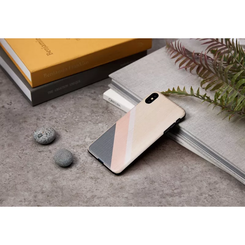 Nutitelefoni ümbris man and wood iPhone XS Maxile — roosa ülikond, must
