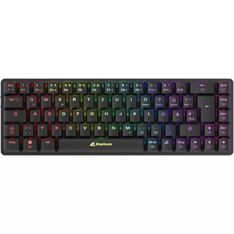 Sharkoon PureWriter W65 klaviatuur mänguritele RF-juhtmevaba QWERTZ saksa must