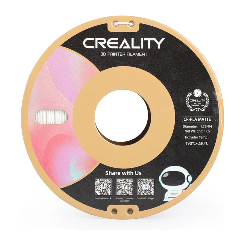 Filamendirull Creality PLA 1.75 mm Valge 1 kg (mudel 3301010296)