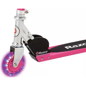 Klassikaline tõukeratas Razor S Spark Sport lastele, kokkupandav, terasraam ja -põrand, 2 ratast, kõrgus 825 mm, max koormus 100 kg, Must/Roosa
