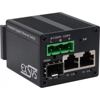 Võrgukommutaator Exsys EX-62010POE-SFP PoE+ haldamata 1 Gbps 2 SFP-pordiga