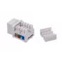 Keystone-moodul LANBERG KSU6-1090, Cat6 U/UTP lame, RJ-45 isane to LSA emane, AWG 22/26, 14.5×16.1 mm, valge
