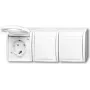 Busch Jaeger 2300/3 EBW-54 pistikupesa CEE 7/3 valge (2084-0-0724)