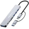 QOLTEC USB-C jaotur 4x USB + SD/TF kaardilugeja mudel 53794